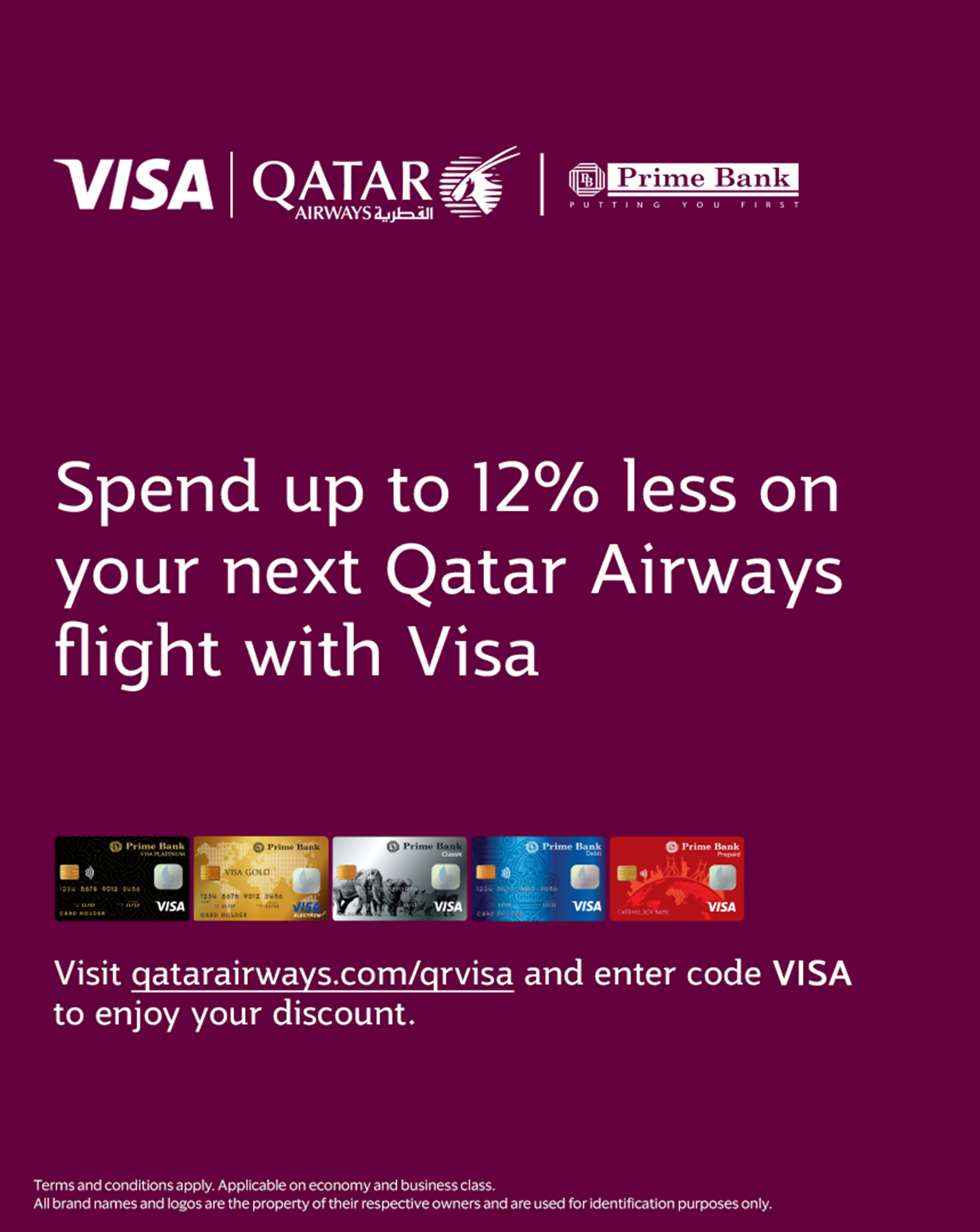 Qatar Airways Flight on Visa