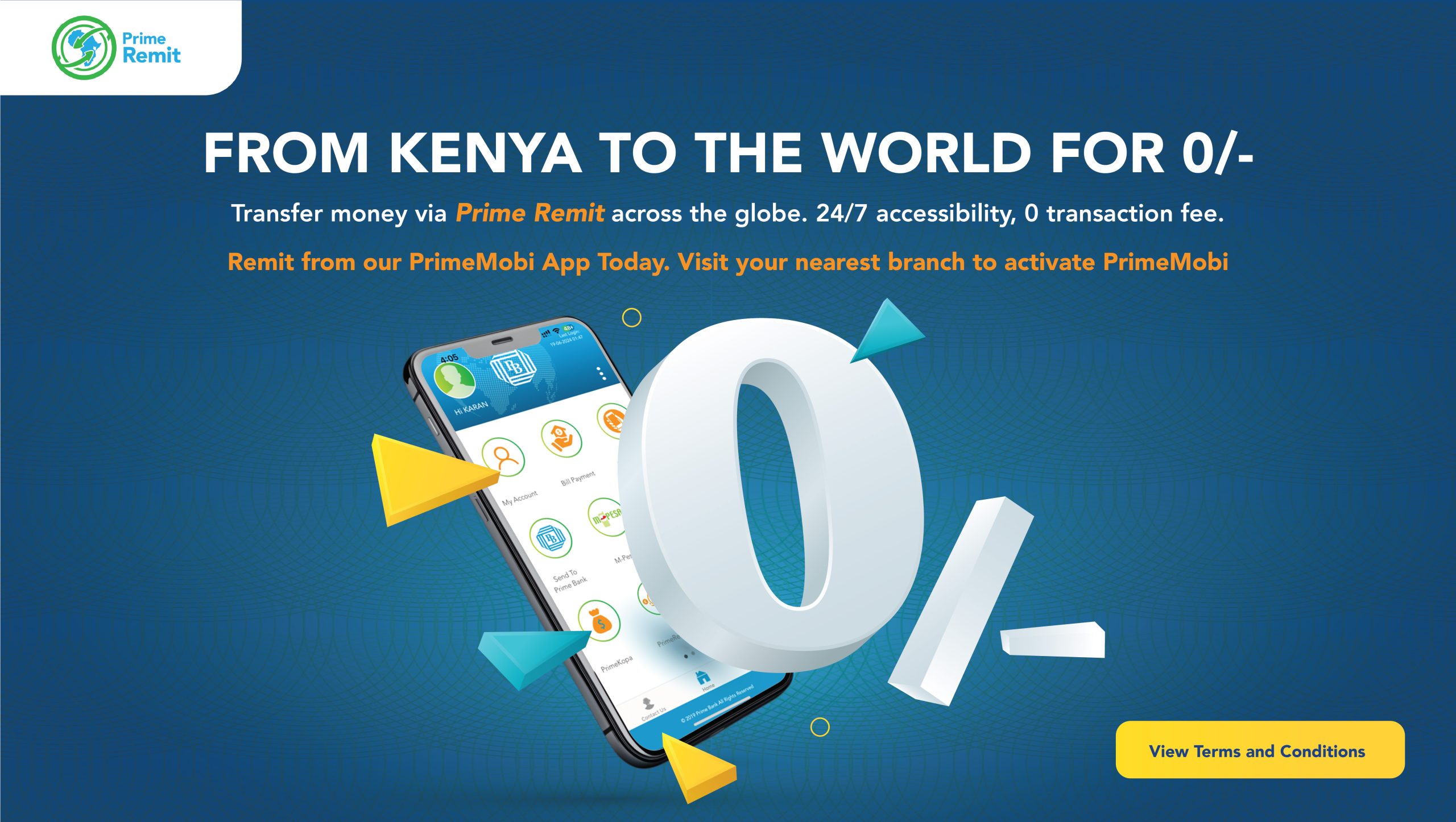 Prime Remit Free Service Campaign